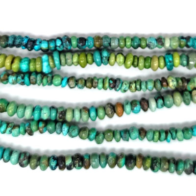 CHINESE TURQUOISE RONDELL 8-10MM